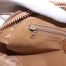 CELINE Macadam Canvas Shoulder Bag PVC Beige Gold Auth 188342A-20