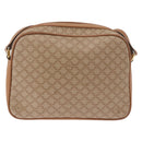 CELINE Macadam Canvas Shoulder Bag PVC Beige Gold Auth 188342A-3