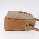 CELINE Macadam Canvas Shoulder Bag PVC Beige Gold Auth 188342A-4