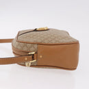 CELINE Macadam Canvas Shoulder Bag PVC Beige Gold Auth 188342A-5