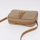 CELINE Macadam Canvas Shoulder Bag PVC Beige Gold Auth 188342A-6