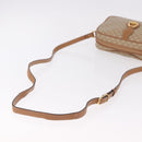CELINE Macadam Canvas Shoulder Bag PVC Beige Gold Auth 188342A-7