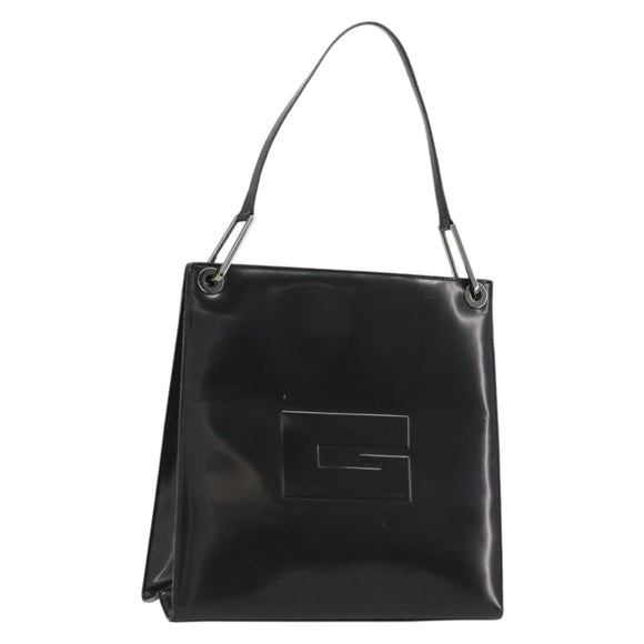 GUCCI Shoulder Bag Patent leather Black Silver 001 1013 3037 Auth 188345