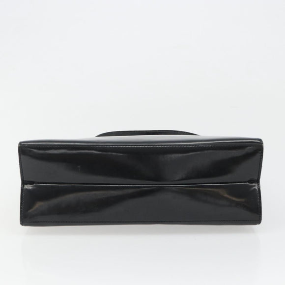 GUCCI Shoulder Bag Patent leather Black Silver 001 1013 3037 Auth 188345