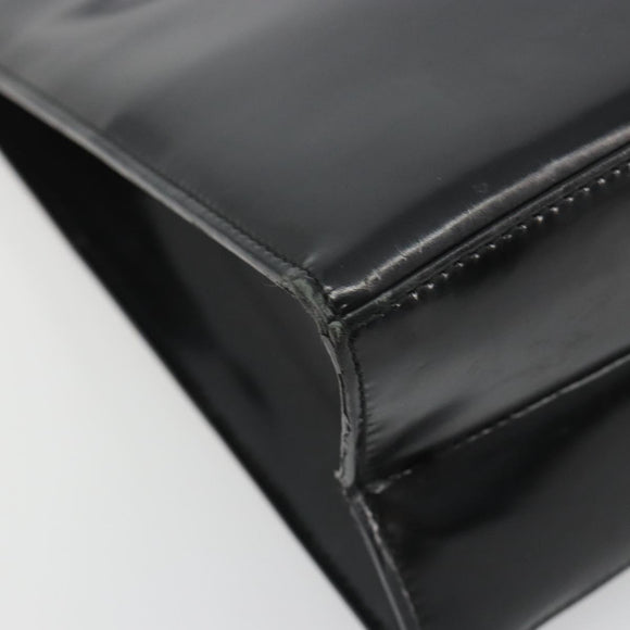GUCCI Shoulder Bag Patent leather Black Silver 001 1013 3037 Auth 188345
