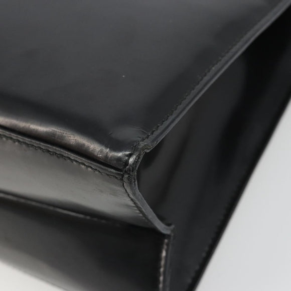 GUCCI Shoulder Bag Patent leather Black Silver 001 1013 3037 Auth 188345