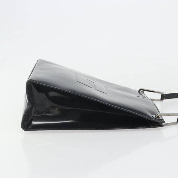 GUCCI Shoulder Bag Patent leather Black Silver 001 1013 3037 Auth 188345