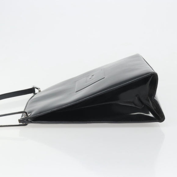 GUCCI Shoulder Bag Patent leather Black Silver 001 1013 3037 Auth 188345
