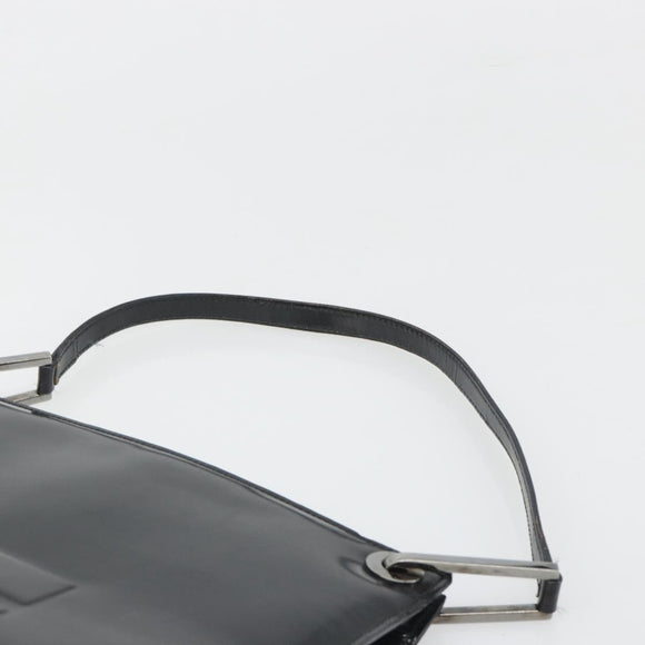 GUCCI Shoulder Bag Patent leather Black Silver 001 1013 3037 Auth 188345