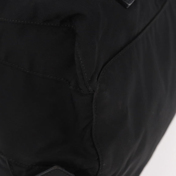 PRADA Backpack Nylon Black Silver Auth 188348