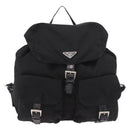 PRADA Backpack Nylon Black Silver Auth 188348-13