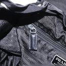 PRADA Backpack Nylon Black Silver Auth 188348-27