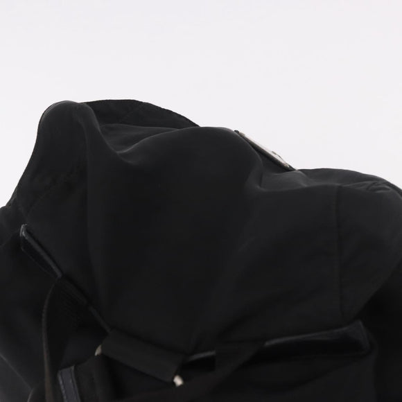 PRADA Backpack Nylon Black Silver Auth 188348