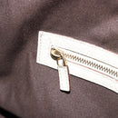 GUCCI Bamboo Hand Bag Leather White Gold 137383 Auth 188350A-21