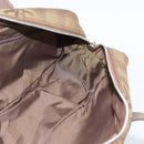 CHANEL New Travel Line Hand Bag Canvas Khaki Silver CC Auth 188351-18