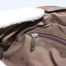 CHANEL New Travel Line Hand Bag Canvas Khaki Silver CC Auth 188351-20