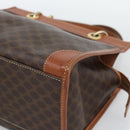 CELINE Macadam Canvas Hand Bag PVC Leather Brown Gold Auth 188353A-9