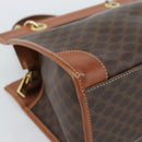 CELINE Macadam Canvas Hand Bag PVC Leather Brown Gold Auth 188353A-14