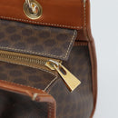 CELINE Macadam Canvas Hand Bag PVC Leather Brown Gold Auth 188353A-10