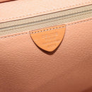 CELINE Macadam Canvas Hand Bag PVC Leather Brown Gold Auth 188353A-12