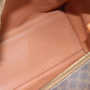 CELINE Macadam Canvas Hand Bag PVC Leather Brown Gold Auth 188353A-11
