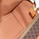 CELINE Macadam Canvas Hand Bag PVC Leather Brown Gold Auth 188353A-17