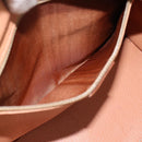 CELINE Macadam Canvas Hand Bag PVC Leather Brown Gold Auth 188353A-20