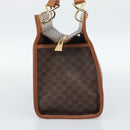CELINE Macadam Canvas Hand Bag PVC Leather Brown Gold Auth 188353A-3