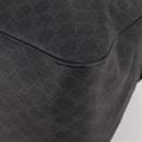 GUCCI GG Supreme Boston Bag PVC Black Silver Auth 188355A-10