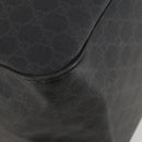 GUCCI GG Supreme Boston Bag PVC Black Silver Auth 188355A-11