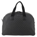 GUCCI GG Supreme Boston Bag PVC Black Silver Auth 188355A-2