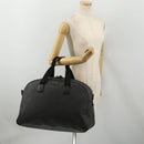 GUCCI GG Supreme Boston Bag PVC Black Silver Auth 188355A-23