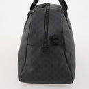 GUCCI GG Supreme Boston Bag PVC Black Silver Auth 188355A-4