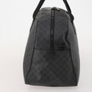 GUCCI GG Supreme Boston Bag PVC Black Silver Auth 188355A-5