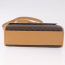 CELINE Macadam Canvas Hand Bag PVC Leather 2way Brown Gold Auth 188357V-11