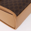 CELINE Macadam Canvas Hand Bag PVC Leather 2way Brown Gold Auth 188357V-12