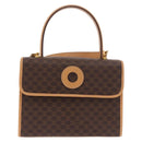 CELINE Macadam Canvas Hand Bag PVC Leather 2way Brown Gold Auth 188357V-2