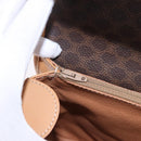 CELINE Macadam Canvas Hand Bag PVC Leather 2way Brown Gold Auth 188357V-22