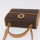 CELINE Macadam Canvas Hand Bag PVC Leather 2way Brown Gold Auth 188357V-6