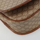 CELINE Macadam Canvas Shoulder Bag PVC Beige Gold Auth 188358A-15