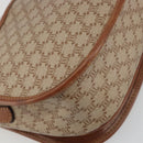 CELINE Macadam Canvas Shoulder Bag PVC Beige Gold Auth 188358A-17