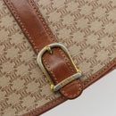 CELINE Macadam Canvas Shoulder Bag PVC Beige Gold Auth 188358A-18