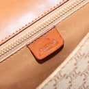CELINE Macadam Canvas Shoulder Bag PVC Beige Gold Auth 188358A-20