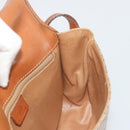CELINE Macadam Canvas Shoulder Bag PVC Beige Gold Auth 188358A-21