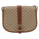 CELINE Macadam Canvas Shoulder Bag PVC Beige Gold Auth 188358A-13
