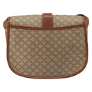 CELINE Macadam Canvas Shoulder Bag PVC Beige Gold Auth 188358A-2