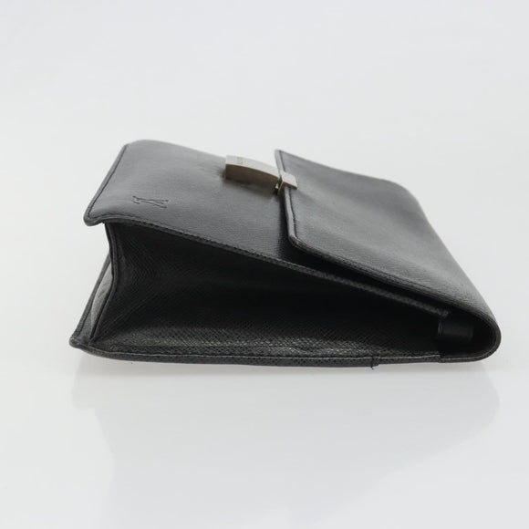 LOUIS VUITTON Taiga Selenga Clutch Bag Ardoise M30782 LV Auth 188362A