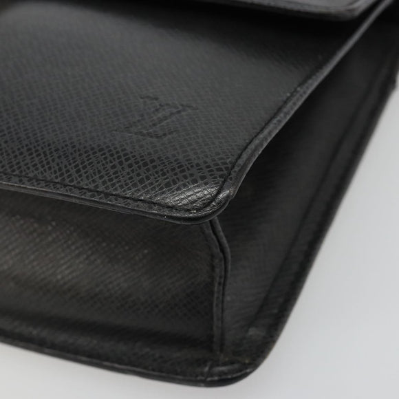 LOUIS VUITTON Taiga Selenga Clutch Bag Ardoise M30782 LV Auth 188362A