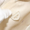CELINE Macadam Canvas Shoulder Bag PVC Leather White Gold Auth 188363-19