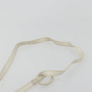 CELINE Macadam Canvas Shoulder Bag PVC Leather White Gold Auth 188363-14